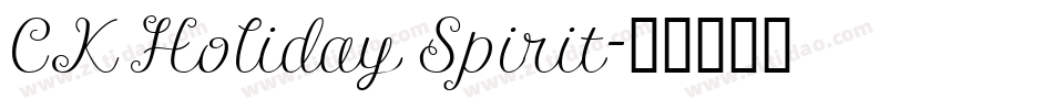 CK Holiday Spirit字体转换
